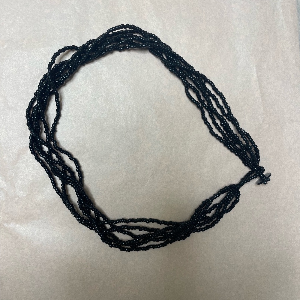 Black Beaded Necklace